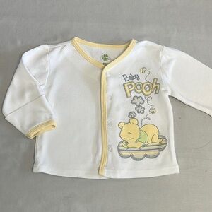 Disney Baby Pooh White and Yellow Cardigan